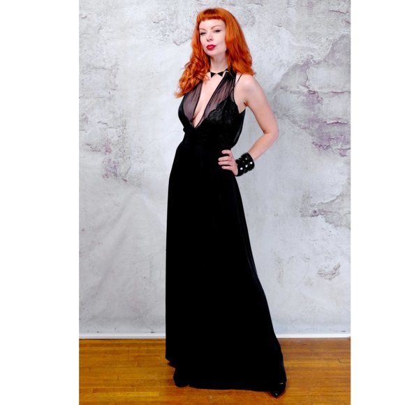 The Limited black chiffon wide legged chiffon jump - Picture 4 of 5